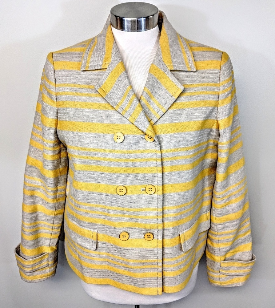 Talbots Double Breasted Cropped Jacket - image 2